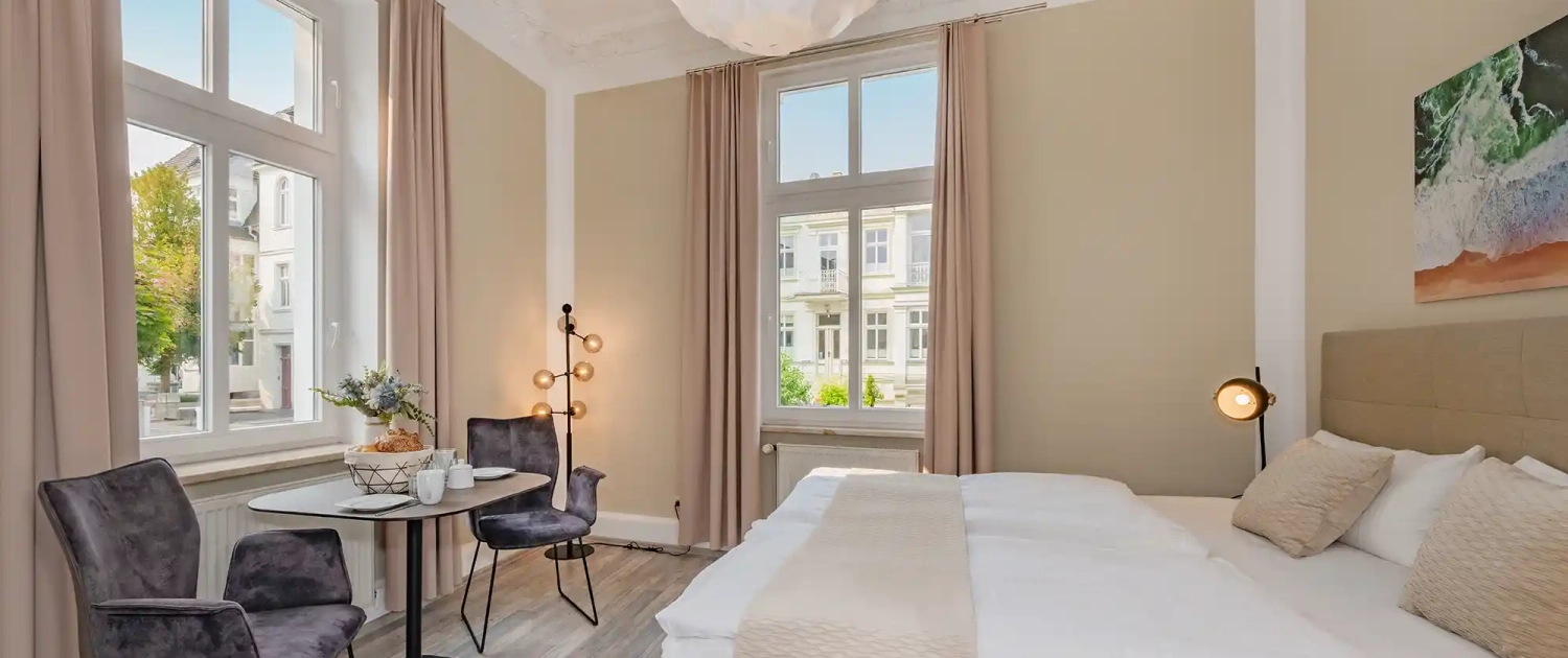 Ferienwohnung Sandburg Villa Carmen Schlafbereich