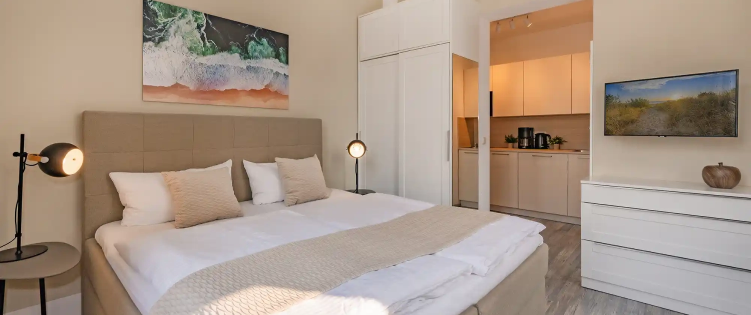 Ferienwohnung Sandburg Villa Carmen Doppelbett