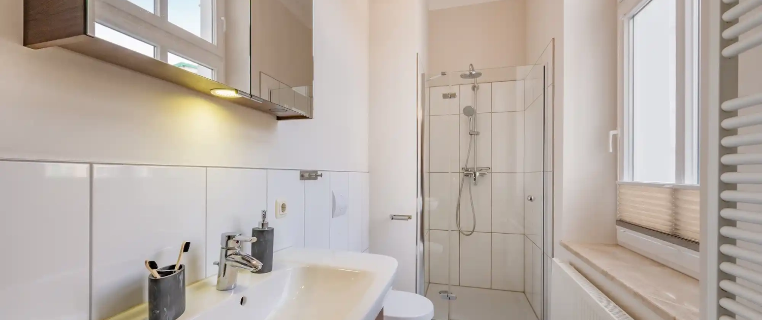 Ferienwohnung Strandperle Villa Carmen Badezimmer