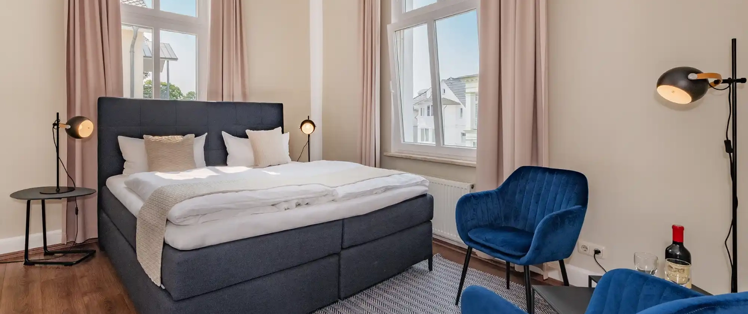 Ferienwohnung Seebrücke Villa Carmen Schlafbereich