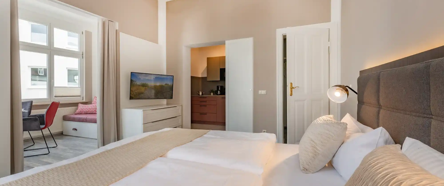 Ferienwohnung Strandkorb Villa Carmen Schlafzimmer